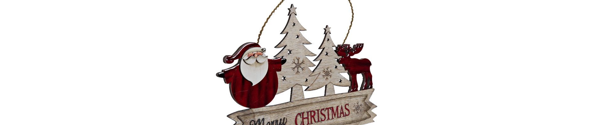 DECORACION PARED MADERA 29,5X1,3X26 MERRY CHRISTMA