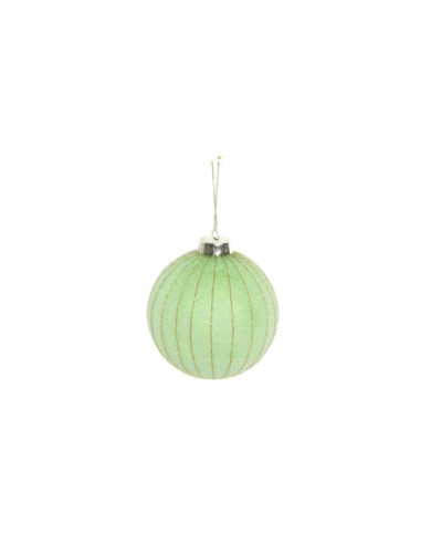 BOLA DECORACION CRISTAL 10X10 GLASEADO VERDE