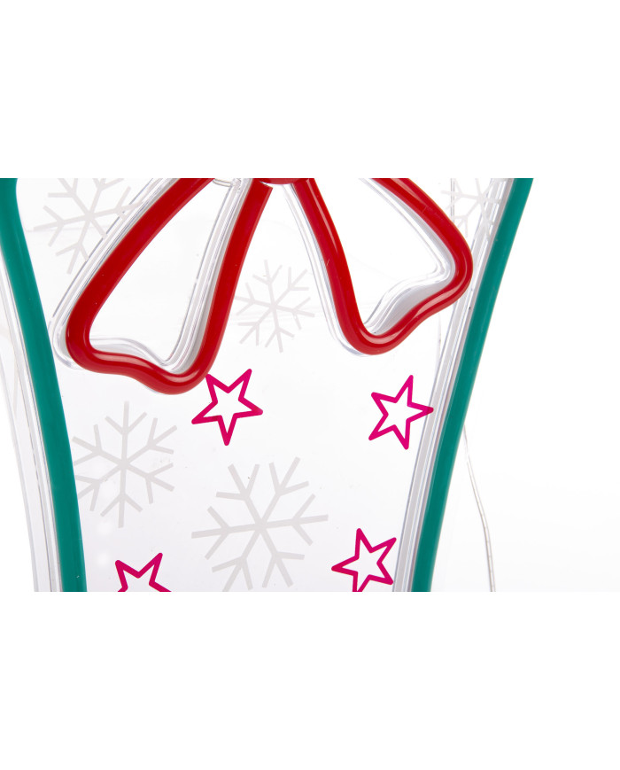 DECORACION LUMINOSA LED PP 22X1,5X28 REGALO VERDE