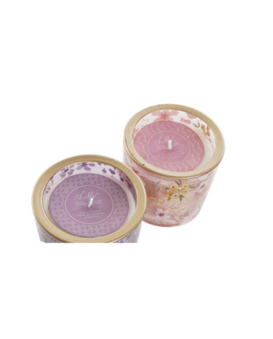 VELA CERA CRISTAL 9X9X10 230 GR, 2 SURT.