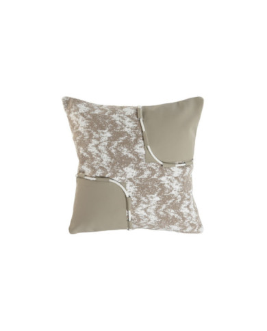 COJIN JACQUARD PU 45X10X45 650 GSM BEIGE