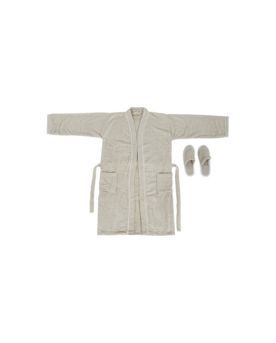 ALBORNOZ SET 2 ALGODON 1X1X1 400GSM MUJER BEIGE