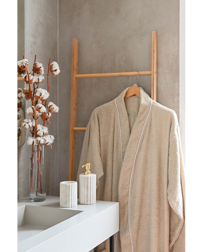 ALBORNOZ SET 2 ALGODON 1X1X1 400GSM MUJER BEIGE