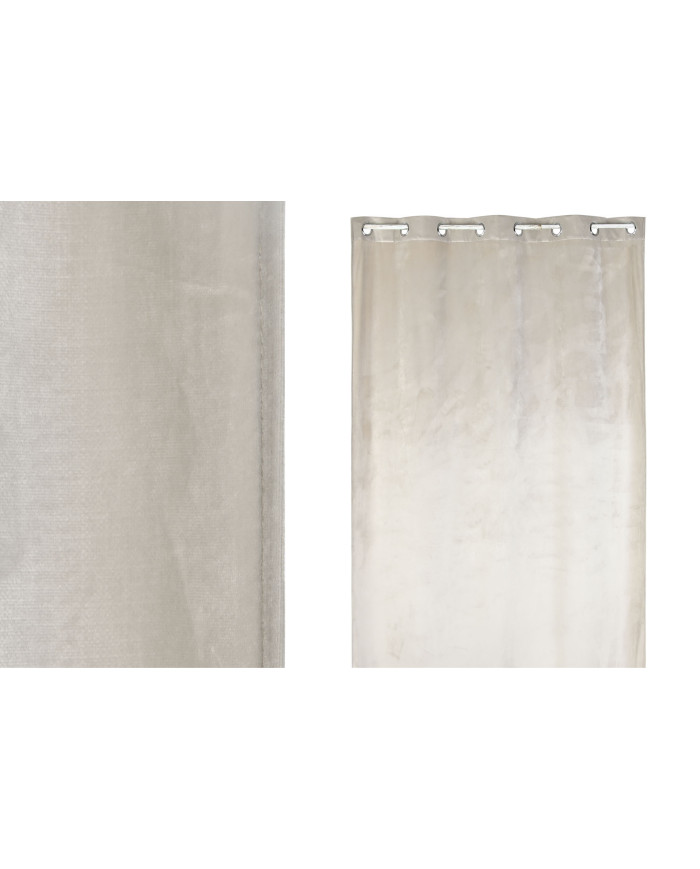 CORTINA TERCIOPELO 140X260X260 8 ANILLAS BEIGE