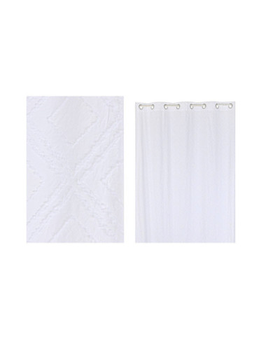 CORTINA POLIESTER 140X260X260 BORDADO BLANCO
