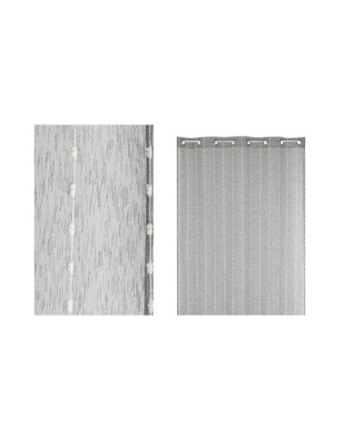CORTINA POLIESTER 140X260X260 BORDADA GRIS