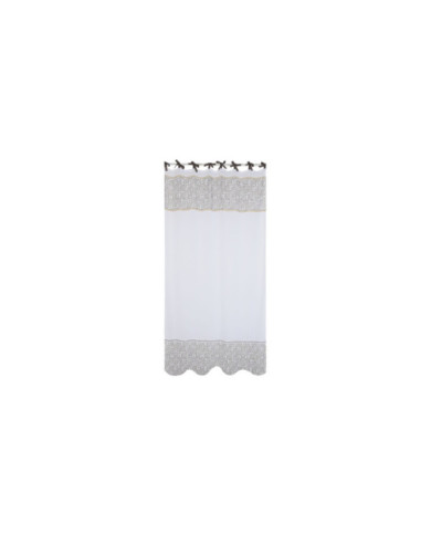 CORTINA ALGODON 140X260X260 IMPRESA BLANCO