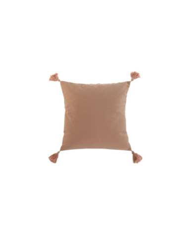COJIN ALGODON 45X5X45 420 GR, CORAL CON BORLAS