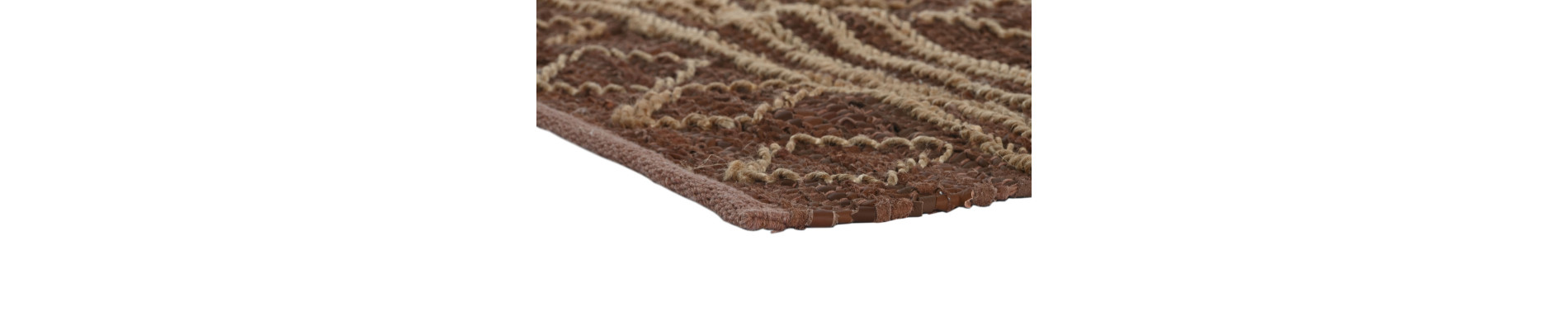 ALFOMBRA YUTE CUERO 120X180X1 2000 GSM ROMBOS