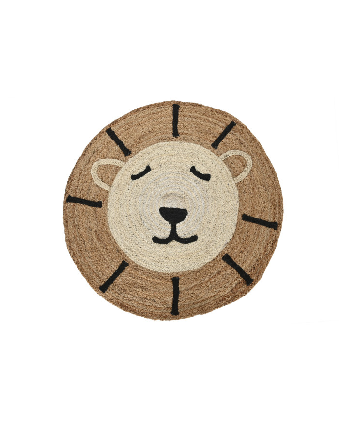 ALFOMBRA YUTE ALGODON 100X100X1 1000 LEON MARRON