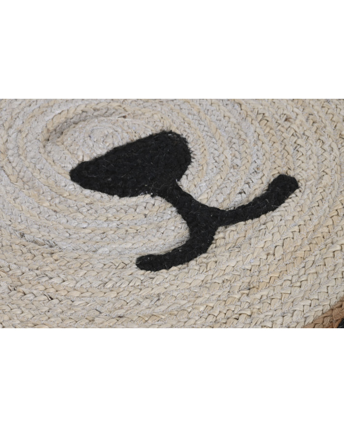 ALFOMBRA YUTE ALGODON 100X100X1 1000 LEON MARRON