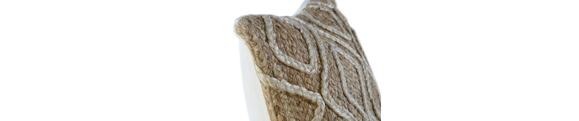 COJIN YUTE 50X15X50 560 GR, BORDADO NATURAL
