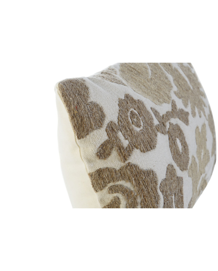 COJIN ALGODON 50X15X30 380 GR, BORDADO BEIGE