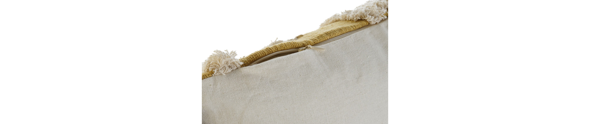 COJIN ALGODON 45X15X45 420 GR, BORDADO MOSTAZA