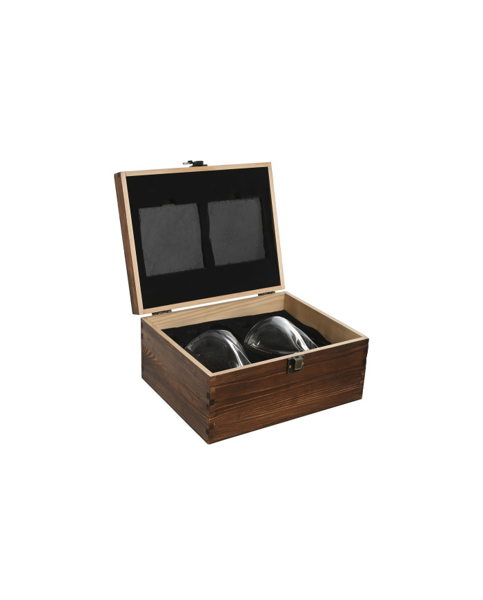 WHISKY SET 7 PINO 25X19,5X12 MARRON