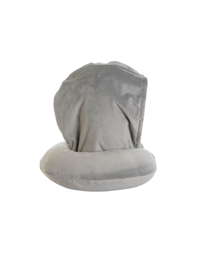 COJIN VIAJE POLIESTER 30X10X32 CAPUCHA GRIS CLARO