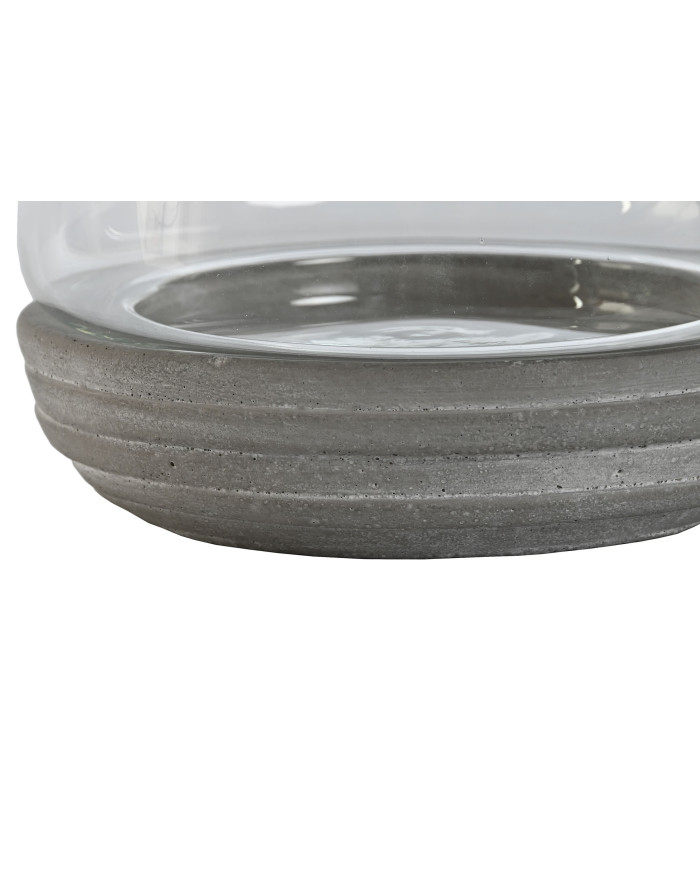 PORTAVELA CEMENTO CRISTAL 20X20X21 DESGASTADO GRIS