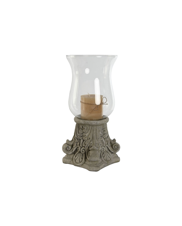 PORTAVELA CEMENTO CRISTAL 26X26X58 DESGASTADO GRIS