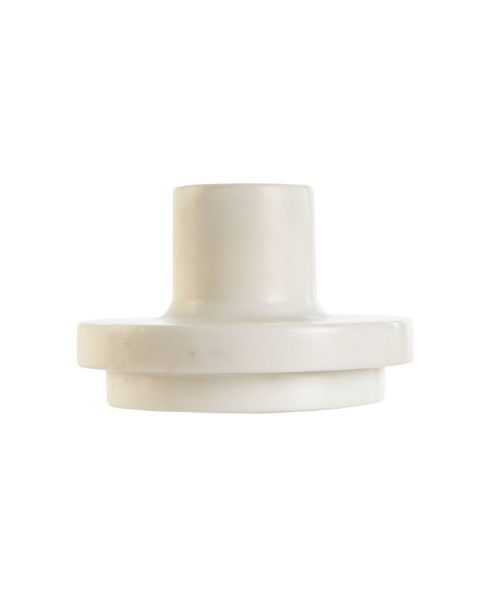 CANDELABRO MARMOL 8X8X5 NATURAL BLANCO