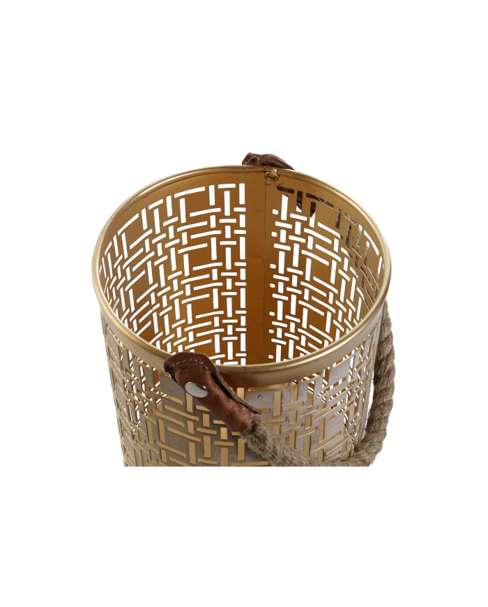 PORTAVELA SET 3 METAL YUTE 25X25X35 BLANCO