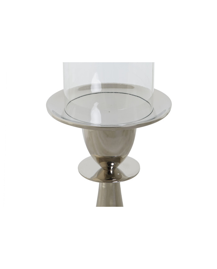 PORTAVELA ALUMINIO CRISTAL 14X14X38 CROMADO