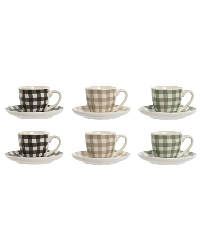 CAFE SET 6 PORCELANA 8,5X6,2X5,5 90ML, VICHY