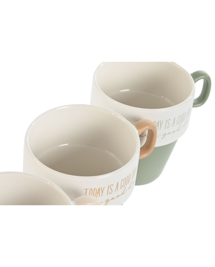 MUG PORCELANA NEW BONE 11X8,5X9,5 285ML, 4 SURT.