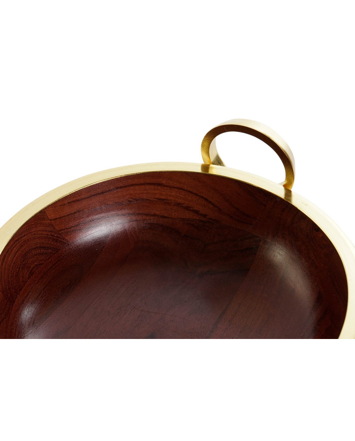 ENSALADERA ACACIA ALUMINIO 28X26X12 MARRON