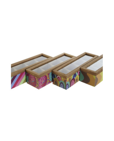 CAJA INFUSIONES MDF 30X9X8 4 SURT.
