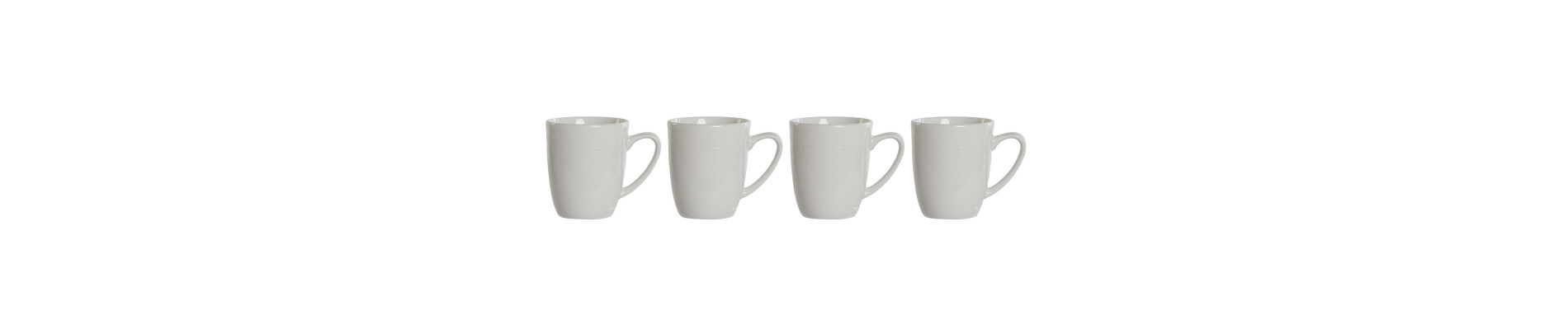 MUG SET 4 PORCELANA 12X10X9 330ML BLANCO