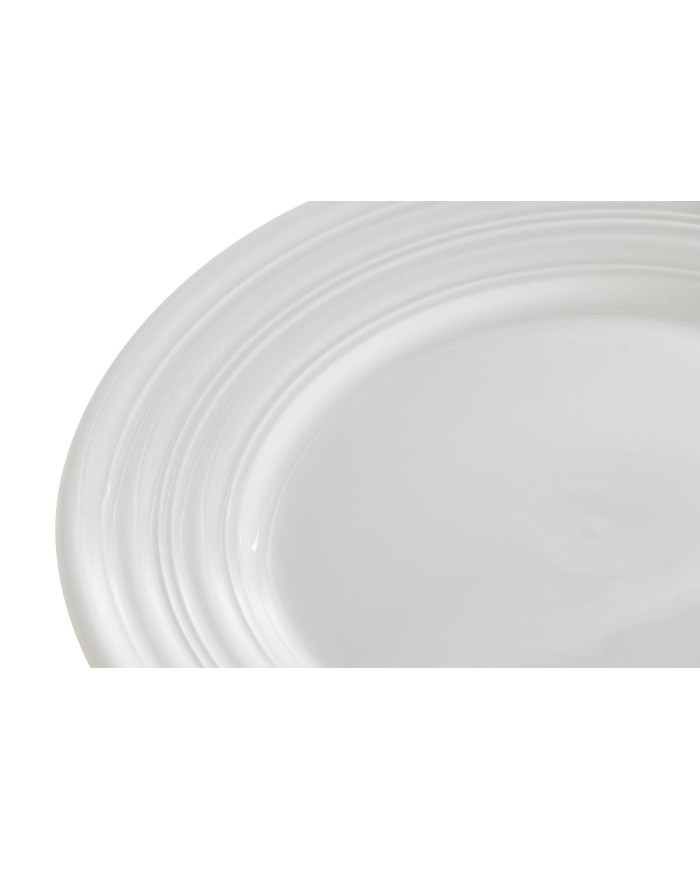 PLATO SET 4 PORCELANA 19X19X2 BLANCO