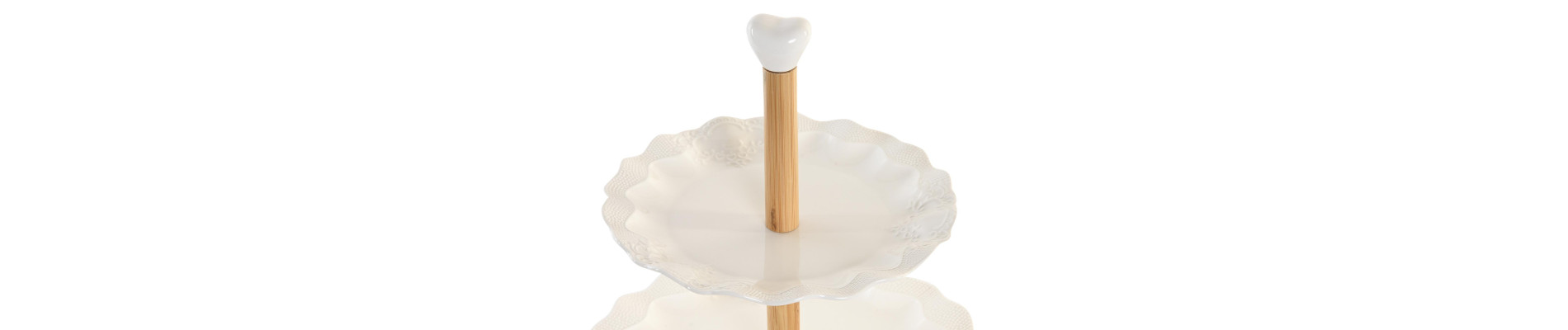 FRUTERO PORCELANA BAMBU 27X27X34 3EST, BLANCO