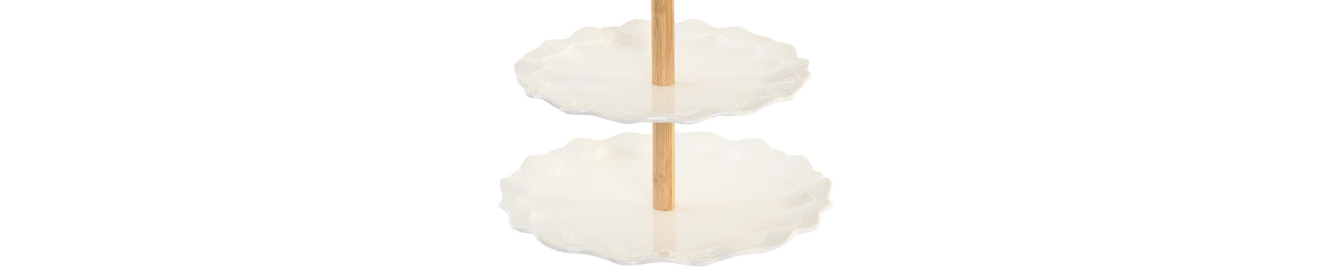 FRUTERO PORCELANA BAMBU 27X27X34 3EST, BLANCO