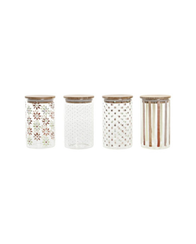 BOTE BOROSILICATO BAMBU 10X10X17 1L 4 SURT.