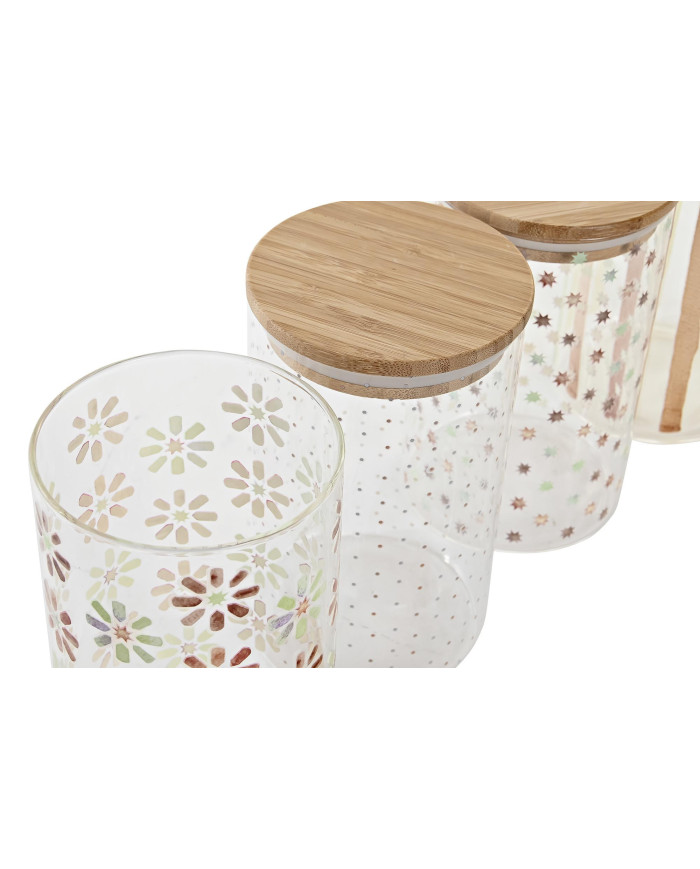 BOTE BOROSILICATO BAMBU 10X10X17 1L 4 SURT.