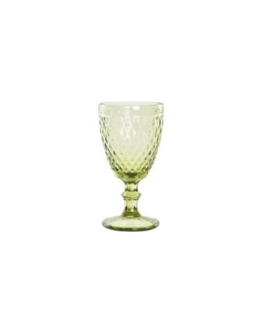 COPA CRISTAL 8,7X8,7X17 325ML, GRABADO VERDE