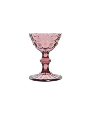 COPA CRISTAL 8X8X15,5 240ML, GRABADO ROSA
