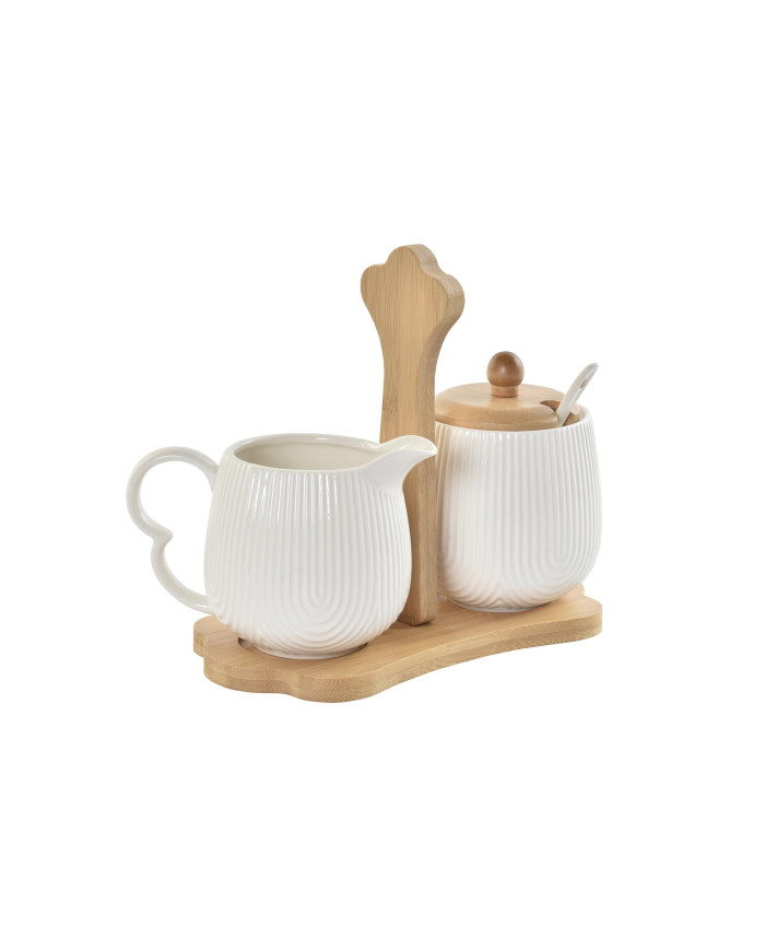AZUCARERO SET 3 PORCELANA BAMBU 19,5X7,5X17,5