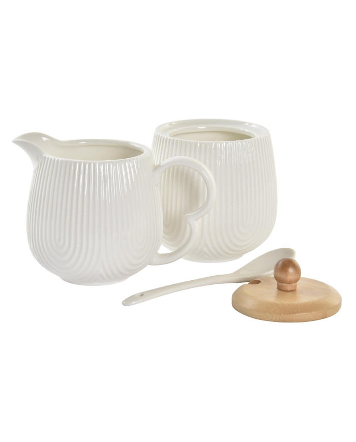 AZUCARERO SET 3 PORCELANA BAMBU 19,5X7,5X17,5