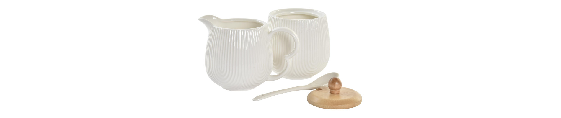 AZUCARERO SET 3 PORCELANA BAMBU 19,5X7,5X17,5