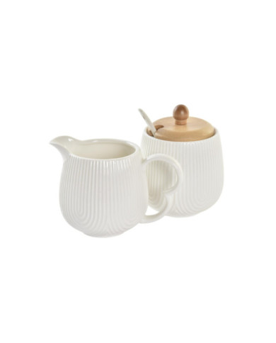 AZUCARERO SET 3 PORCELANA BAMBU 19,5X7,5X17,5