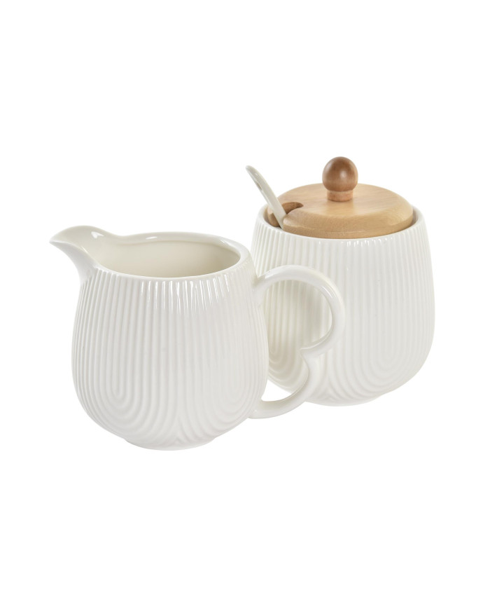 AZUCARERO SET 3 PORCELANA BAMBU 19,5X7,5X17,5
