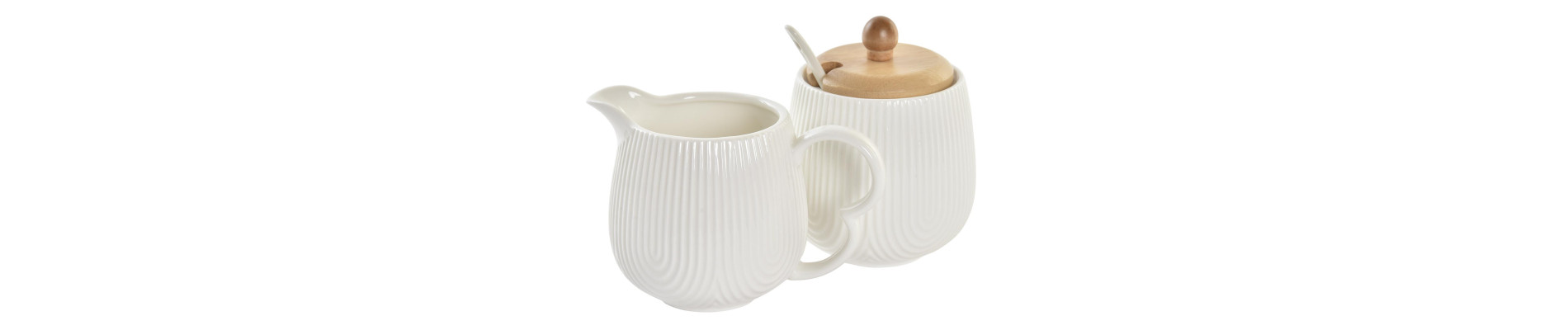 AZUCARERO SET 3 PORCELANA BAMBU 19,5X7,5X17,5