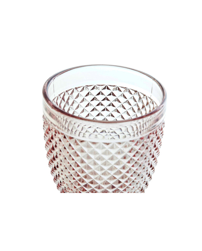 COPA CRISTAL 7,5X7,5X15,5 240ML, GRABADO ROSA