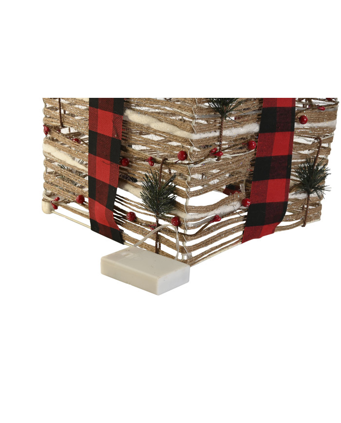 REGALO SET 3 LED RATAN 25X25X25 NATURAL