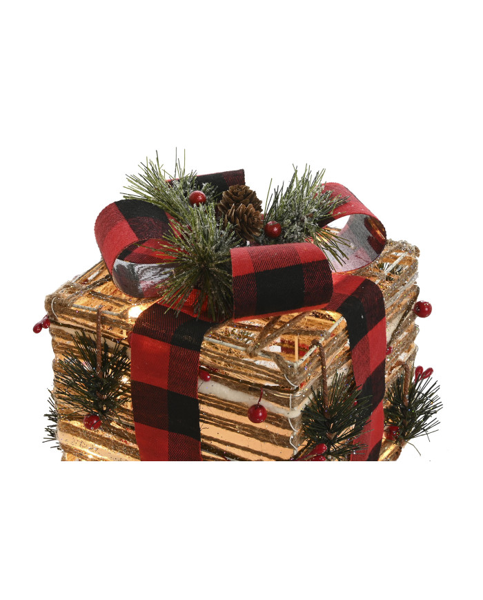 REGALO SET 3 LED RATAN 25X25X25 NATURAL