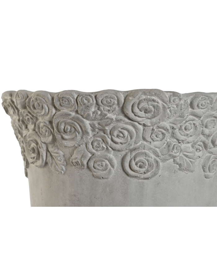 MACETERO CEMENTO 31X31X49 DESGASTADO BLANCO