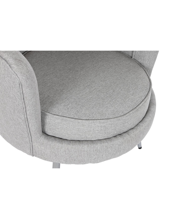 SILLON POLIESTER METAL 80X75X86 GRIS