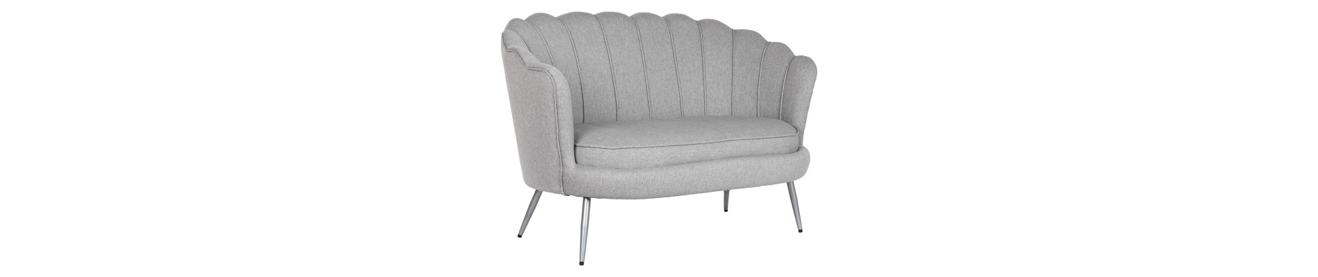 SOFA POLIESTER METAL 130X77X83 GRIS