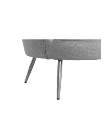 SOFA POLIESTER METAL 130X77X83 GRIS